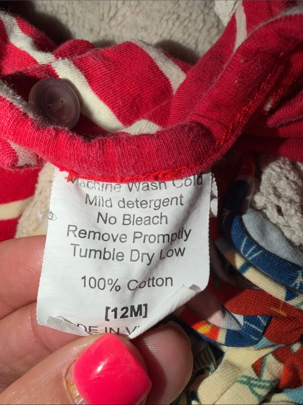 Millie Jay Boutique Red White Striped Ruffle Romper Jumpsuit 12M Fall 2019